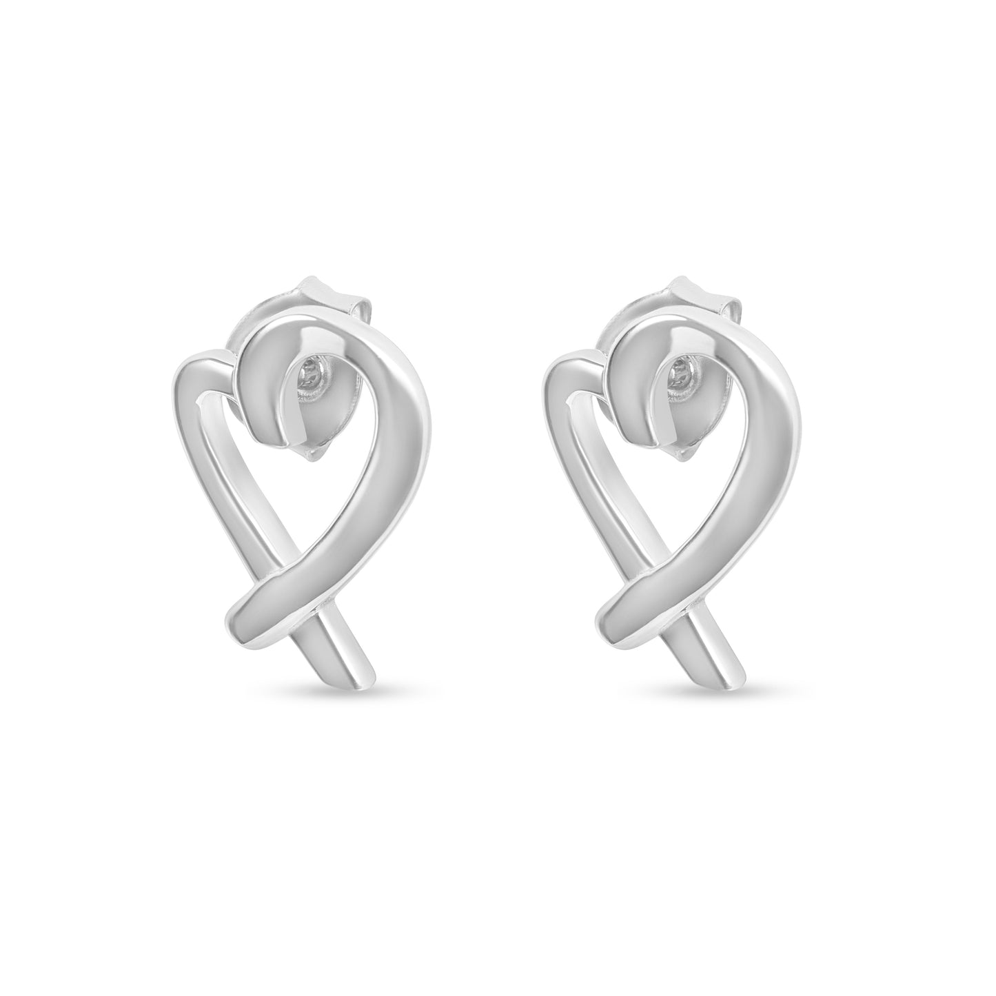 עגילי כסף אהבה פתוחה