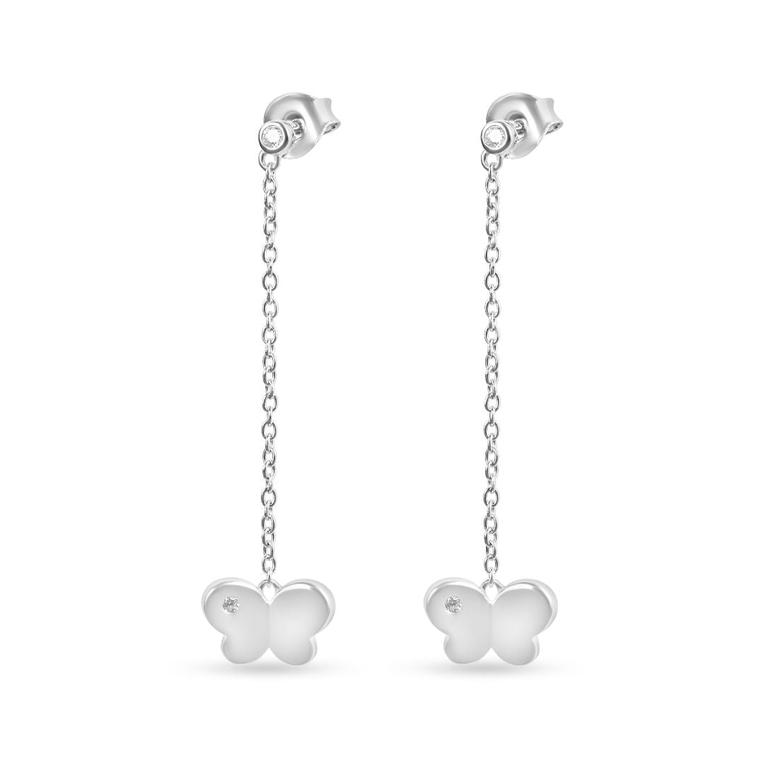 עגילי כסף פרפרי החופש