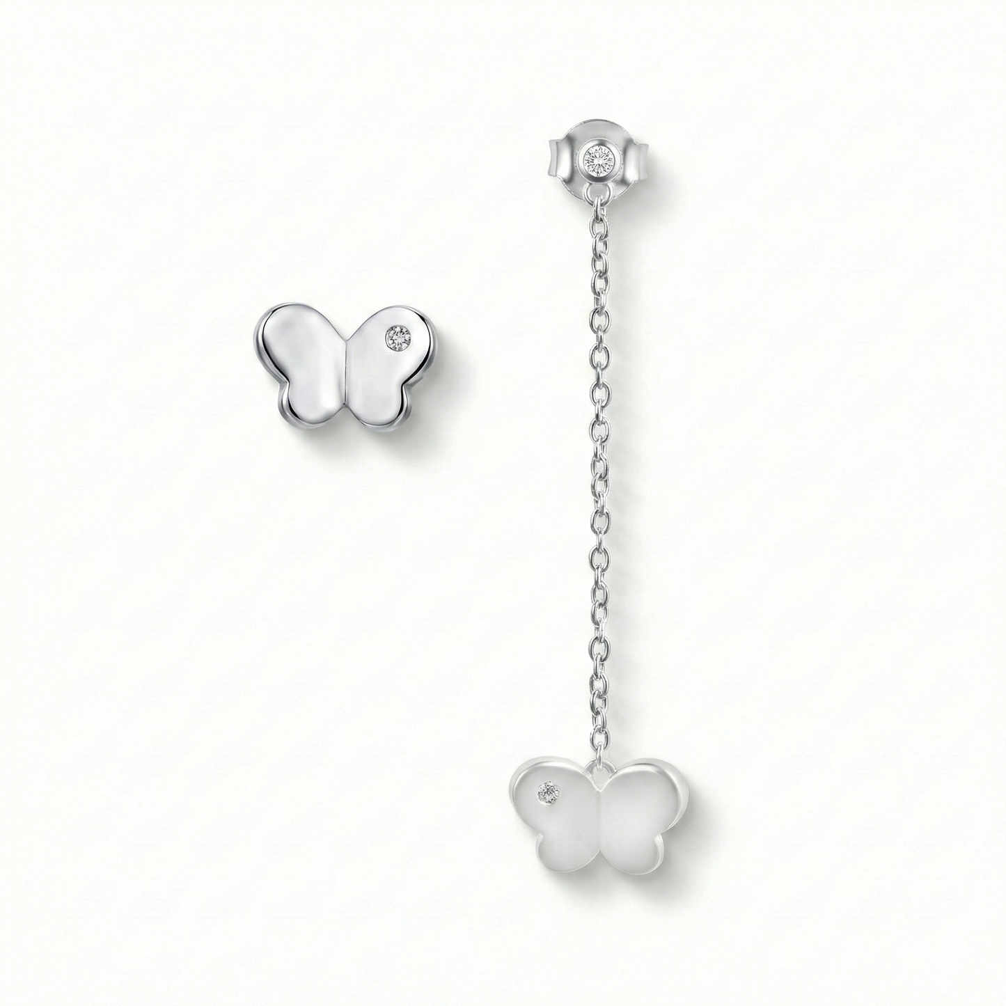 עגילי כסף פרפרי החופש