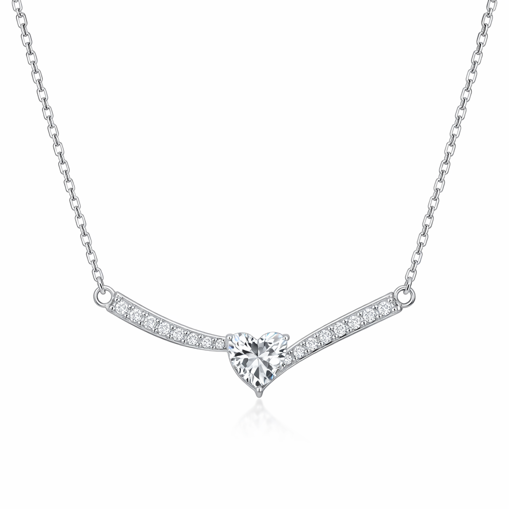 שרשרת כסף פעימת הקריסטל