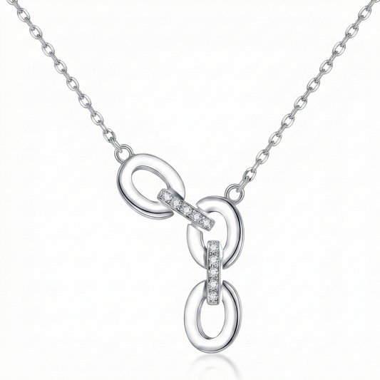 שרשרת כסף קשר נוצץ