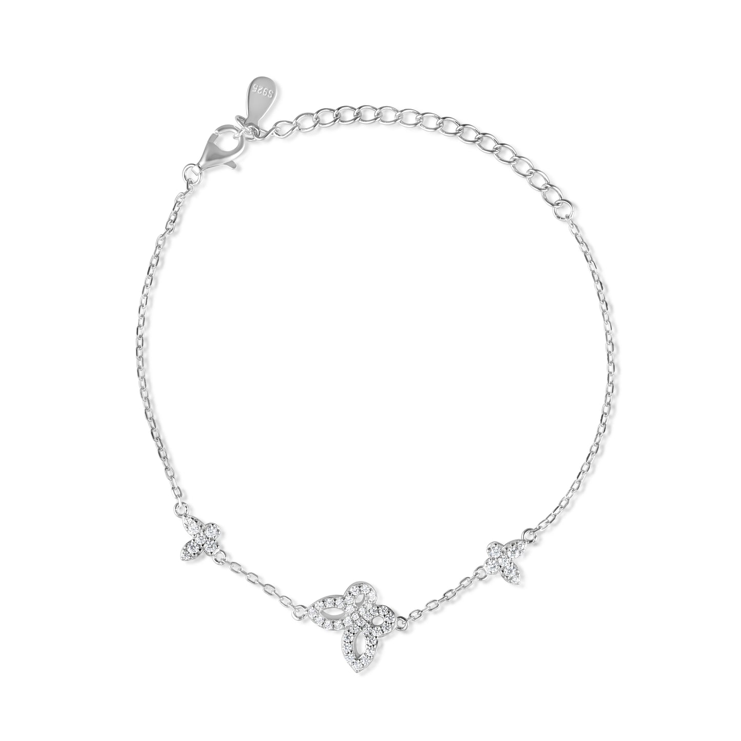 צמיד כסף פרפרי הזוהר