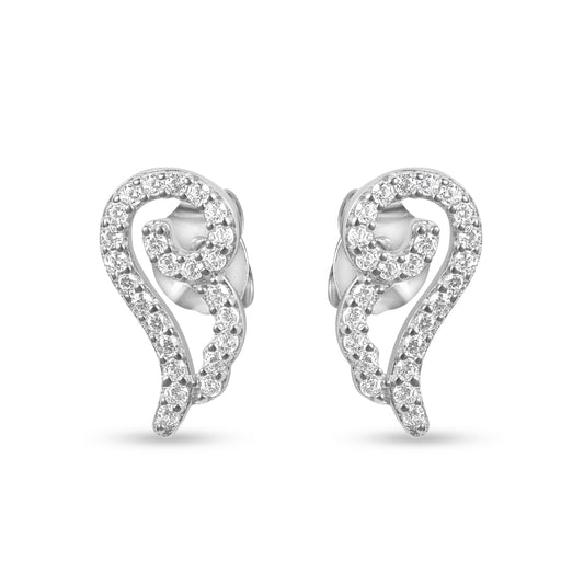 עגילי כסף כנפי אהבה