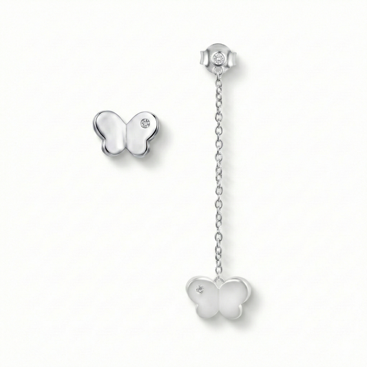 עגילי כסף פרפרי החופש