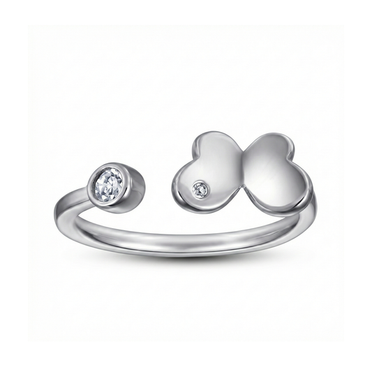 טבעת כסף כנפי האור